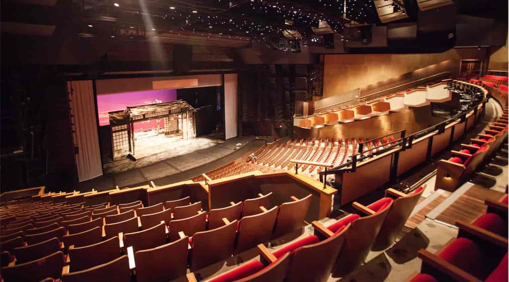The Queen Elizabeth Theatre auditorium, stage and balconies